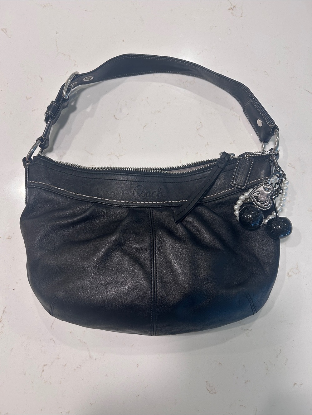 Coach Black Leather Hobo